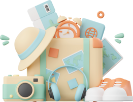 3d ilustração do viagem Essenciais png