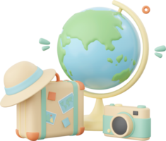 3d ilustração do viagem Essenciais png