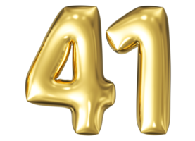 goud bubbel aantal 41 png