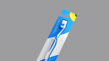Mockup Blister Toothbrush Eagle View psd