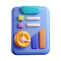 3D report icon , Report symbol 3D png