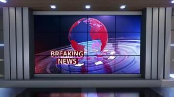 Virtual News Studio Set Green Screen Background Loop video