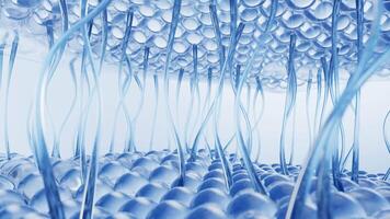 Skin cell background with cosmetics concept, 3d rendering. video