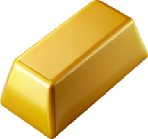 3d amarelo ouro Barra para riqueza e investimento, cortar Fora - estoque 3d. png