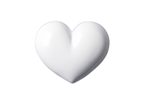 Weiß Herz Liebe oder Valentinsgrüße Tag Konzept auf transparent Hintergrund ausgeschnitten png