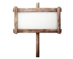 Paper Sign Board, Isolated on White photo