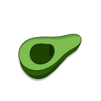 avocado icona cartone animato stile su trasparente sfondo png