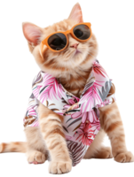 solglasögon pott katt på klar bakgrund png