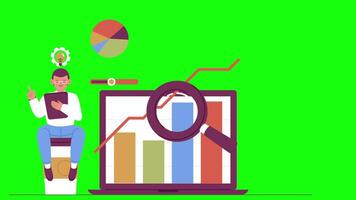 investissement dividendes croissance, augmenter profit et revenus, passif le revenu de Stock marché revenir sur écran vert video