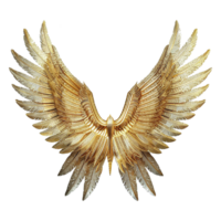 Golden wings isolated on transparent background png