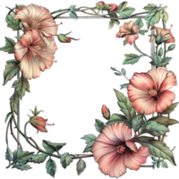 a ilustração do flores dentro uma quadro, Armação png