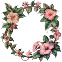an illustration of flowers in a frame png