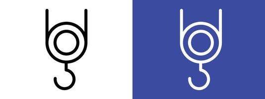 Winch Hook Symbol Representing Industrial and Heavy Lifting Tools vector