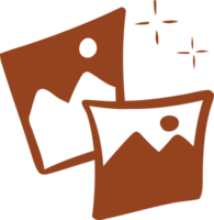 Hand drawn aesthetic highlights cover social media Doodle Element png