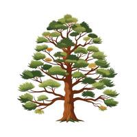 hermosa soltero grande árbol ilustración vector