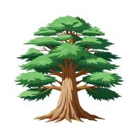 hermosa soltero grande árbol ilustración vector