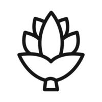artichoke icon mark in filled style vector