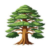 hermosa soltero grande árbol ilustración vector