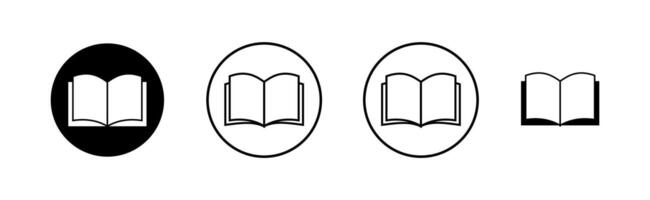 Book Icon Silhouette Open Book Sign And Symbol Illustration. vector