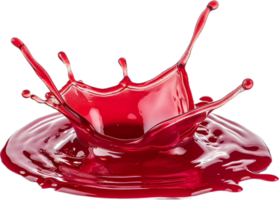 respingo do vermelho líquido dentro movimento. png