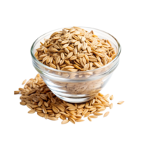 a glass bowl with oats and oats png