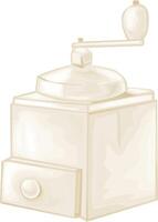 Vintage coffee grinder isolated on white vector