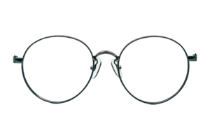 runden schwarz Brille mit Metall Rahmen png