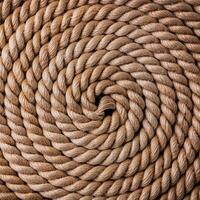 Texture of Jute. Twisted linen rope. as background. top view. pattern texture background photo