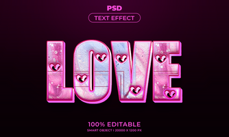 Love Text Effect psd