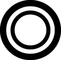 Circle - Black and White Isolated Icon - illustration vector