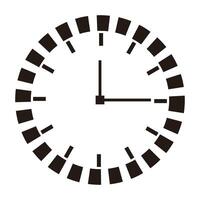 Stylish clock icon vector