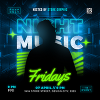 Night Club Party Flyer psd