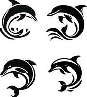 Elegant Dolphin Design Minimalist Marine Art vector