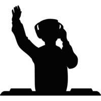 un' silhouette di un' persona raccolta loro mani png