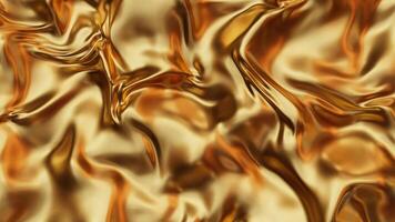 lus gouden kleding stof fladderend in de wind vol scherm video