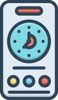 Color icon for call time vector