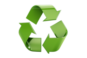 verde reciclar símbolo 3d render png