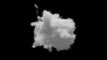 3d klein wolk met alpha kanaal en looping animatie video