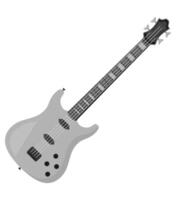 eléctrico guitarra musical instrumento plano estilo ilustración aislado en blanco antecedentes vector