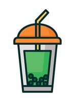 Bubble tea icon illustration vector