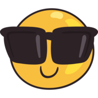 een glimlachen emotie met zonnebril Aan png