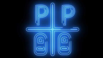 car parking icon with a glowing neon effect video
