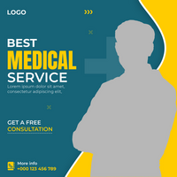 Medical health care social media post banner template psd