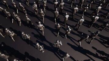 Gehen Menge Silhouetten und Schatten video
