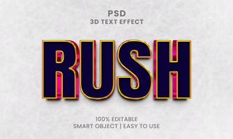 se ruer 3d texte effet pleinement modifiable psd