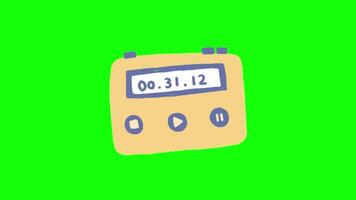 Player pop up animation green screen chroma key 4k template background. video
