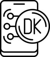 danés corona icono diseño symbpl vector