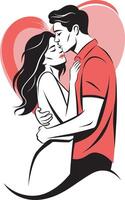T-shirt Simple Yet Profound, Embracing Love in Lines. vector