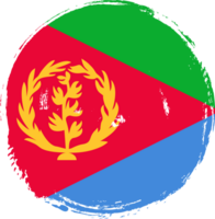 eritrea flagga cirkel grunge stil png