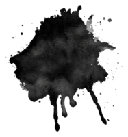 texturiert schwarz Aquarell Spritzen, Schnitt aus - - Lager . png